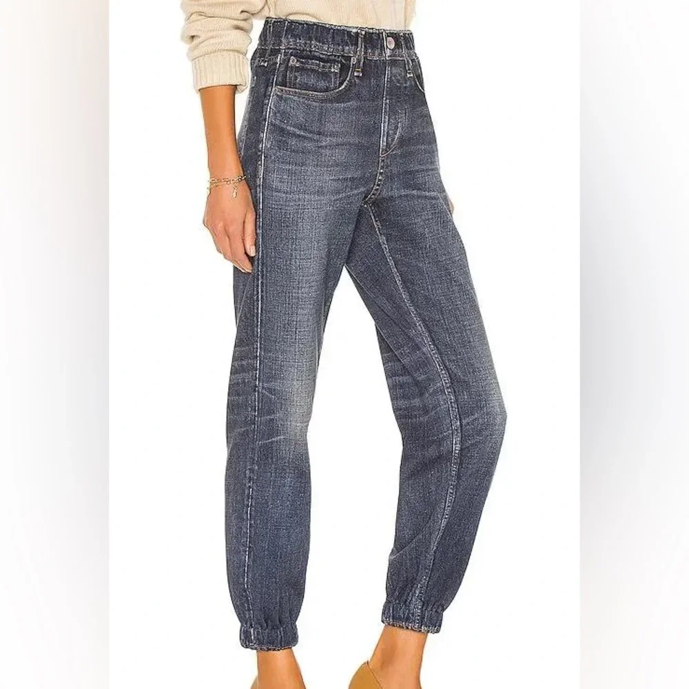 Rag & Bone Miramar Relaxed Jogger Jeans Blue Denim Elastic Waist Lounge Pant S - Picture 3 of 7